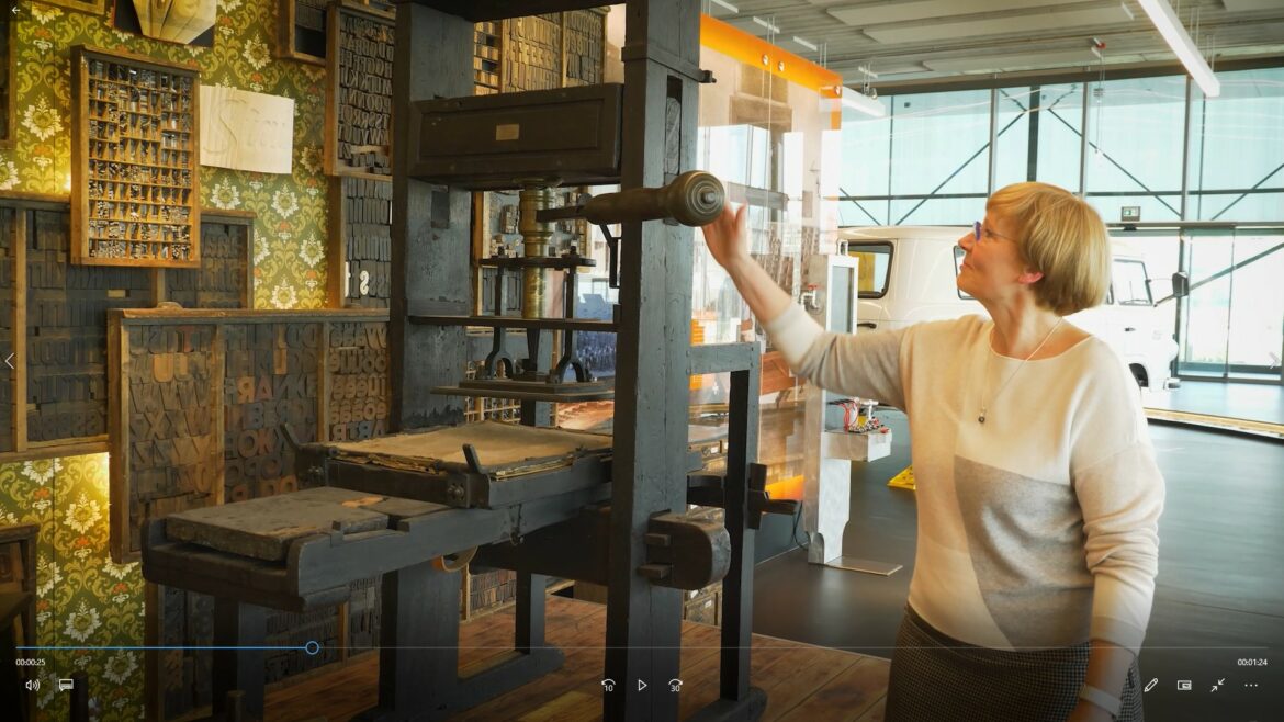 Christa Frohburg Druckerpresse ZeitWerkStadt