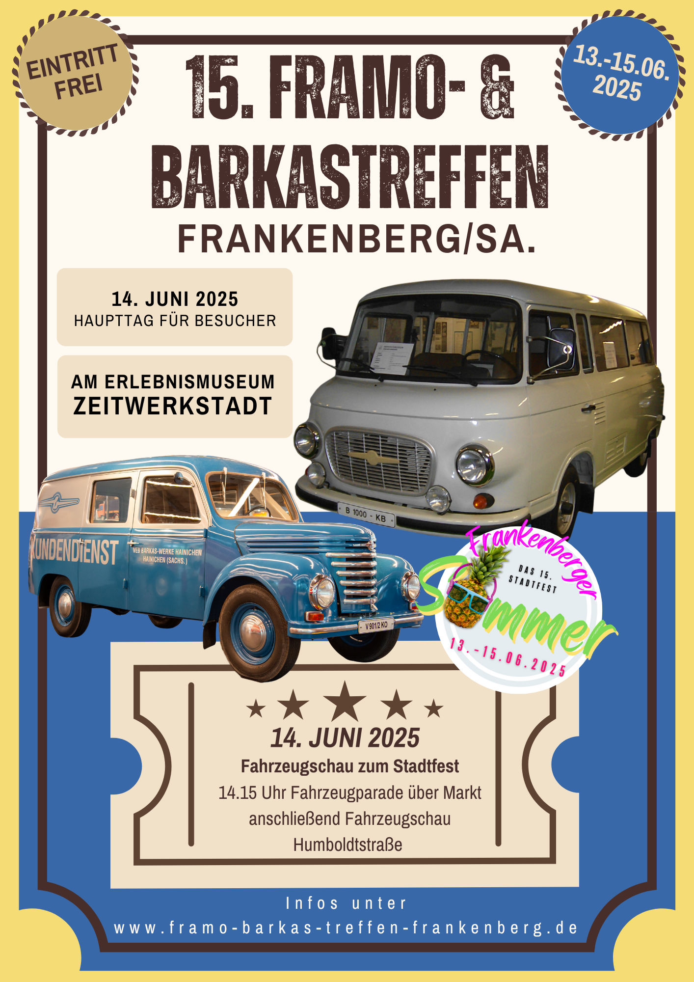 Framo-Barkas-Treffen am Stadtfestwochenende 13.-15.06.25