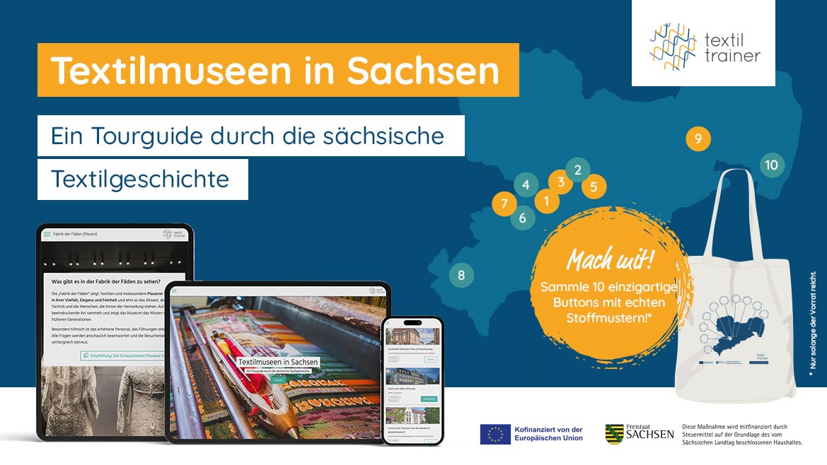 Flyer Textilmuseen in Sachsen