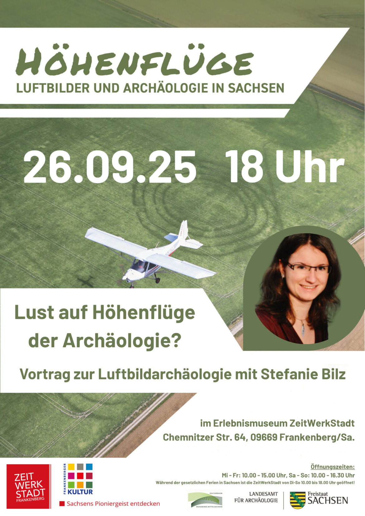 Vortrag zur Luftbildarchäologie mit Stefanie Bilz in der ZeitWerkStadt